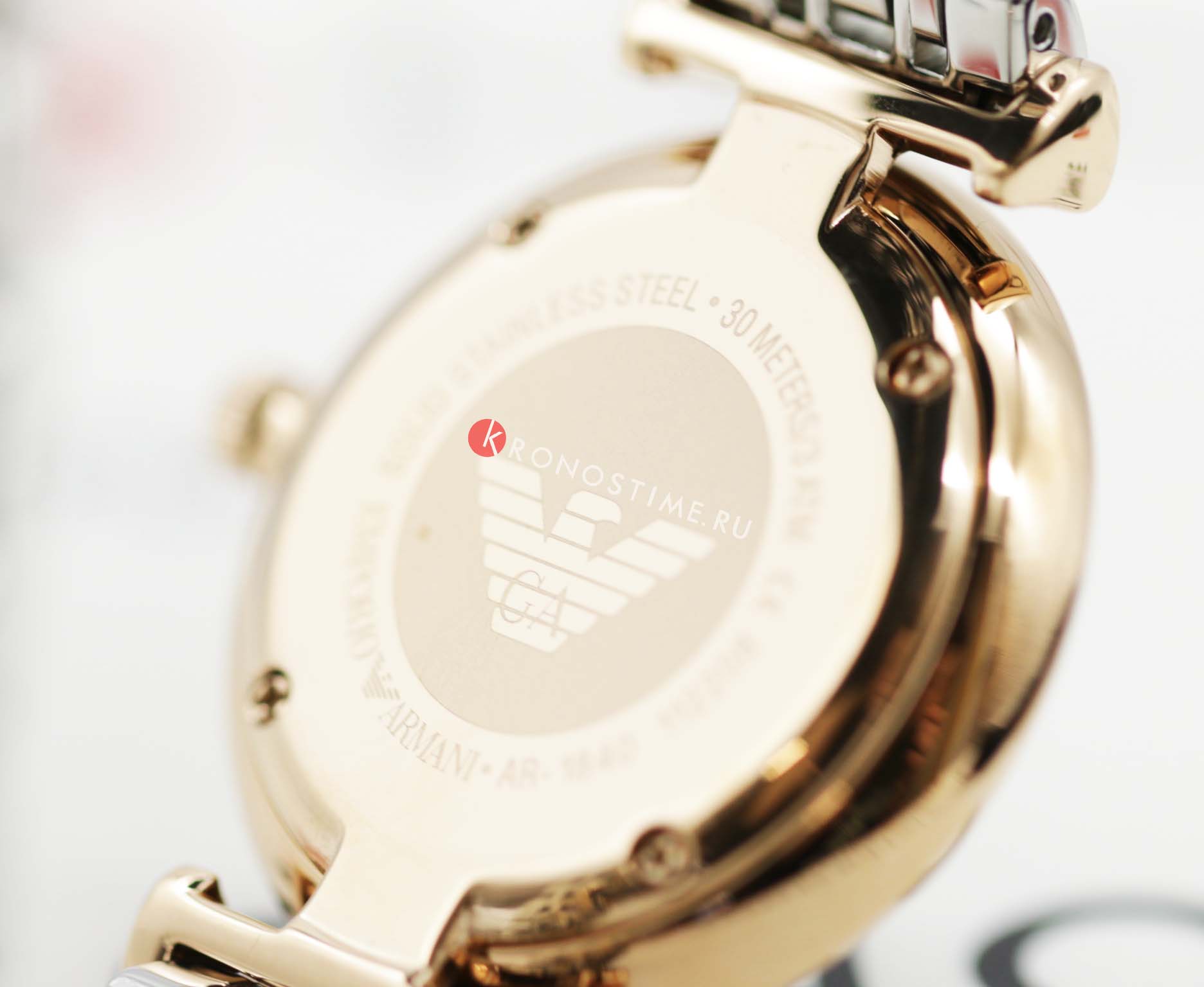 Emporio Armani Emporio Armani Gianni-T-Bar AR1840 кварцевые женские часы часы крупный план серый циферблата